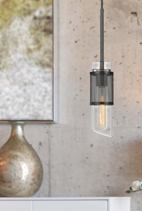 Cal Lighting FX-3754-1 One Light Pendant, Black