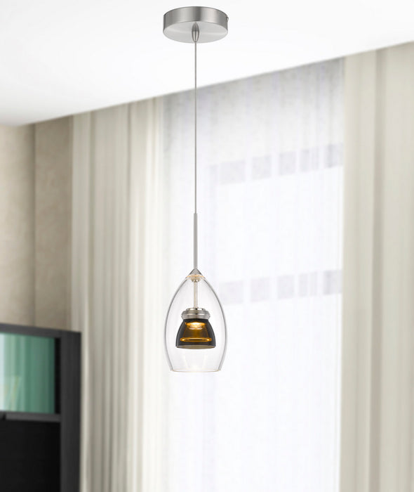 Cal Lighting UP-128-CL-SMOCL LED Mini Pendant, Smoked
