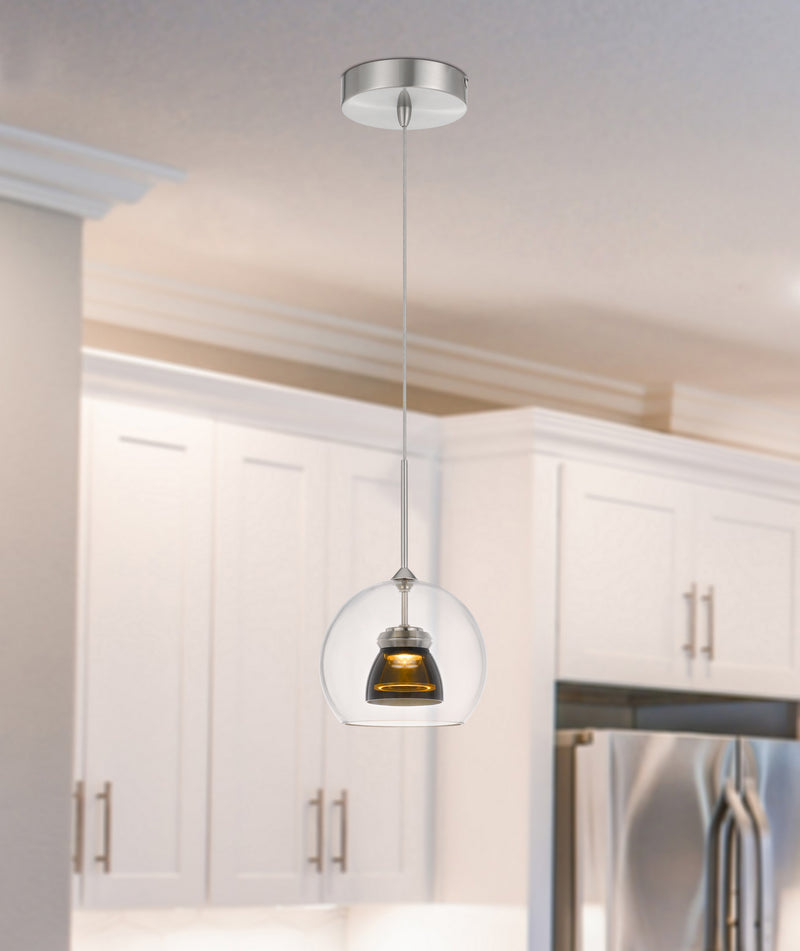 Cal Lighting UP-335-CL-SMOCL LED Mini Pendant, Smoked