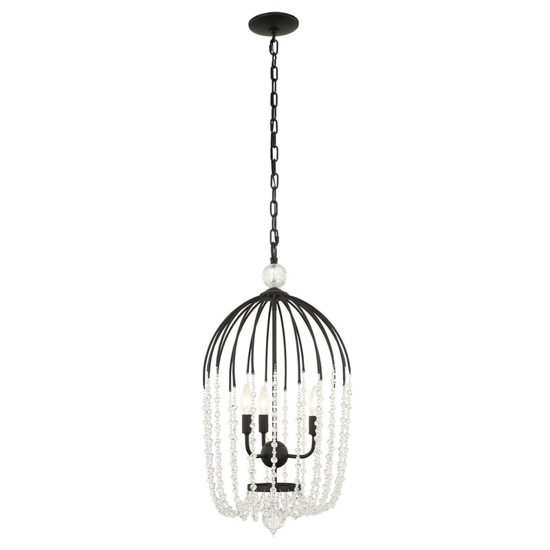 Varaluz 343F03MB Three Light Pendant, Matte Black