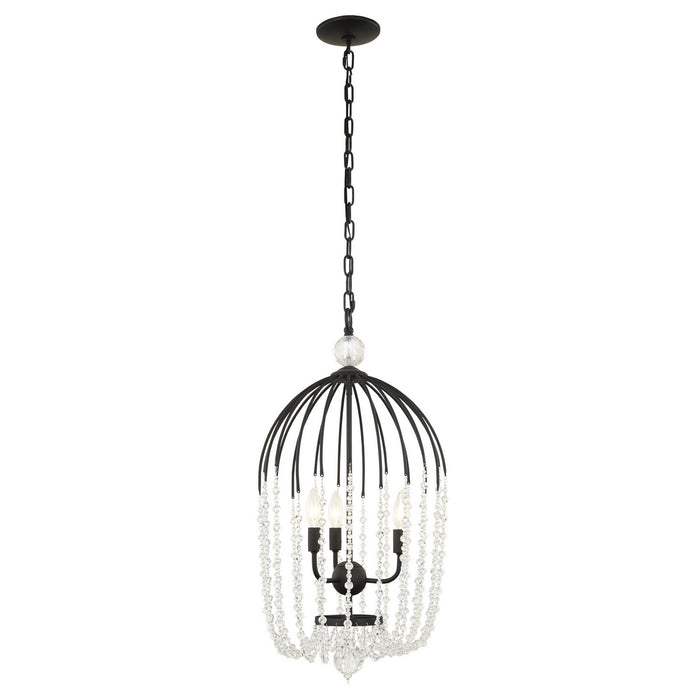 Varaluz 343F03MB Three Light Pendant, Matte Black