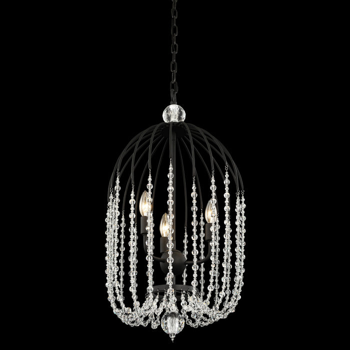 Varaluz 343F03MB Three Light Pendant, Matte Black