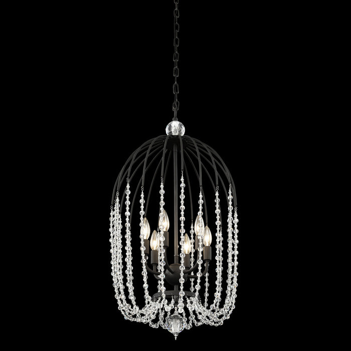 Varaluz 343F06MB Six Light Pendant, Matte Black