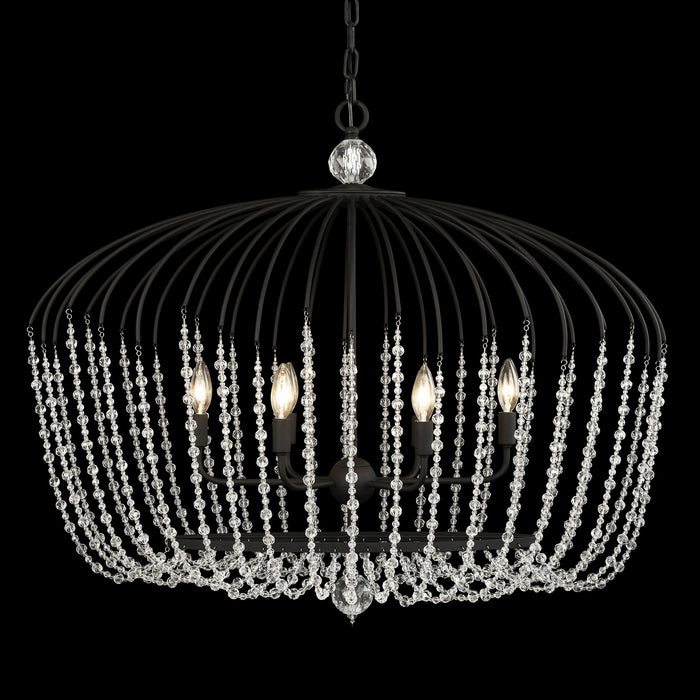 Varaluz 343N06MB Six Light Pendant, Matte Black