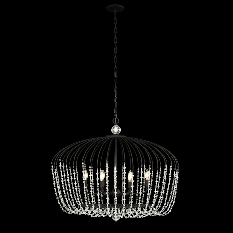 Varaluz 343N06MB Six Light Pendant, Matte Black