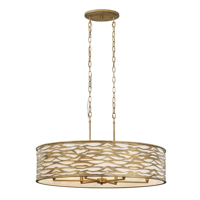 Varaluz 348N06HG Six Light Pendant, Havana Gold