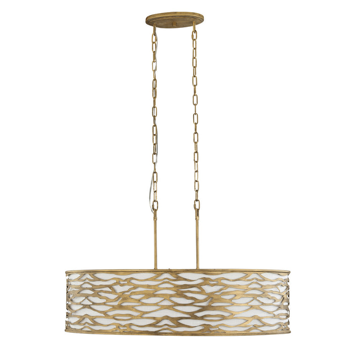 Varaluz 348N06HG Six Light Pendant, Havana Gold