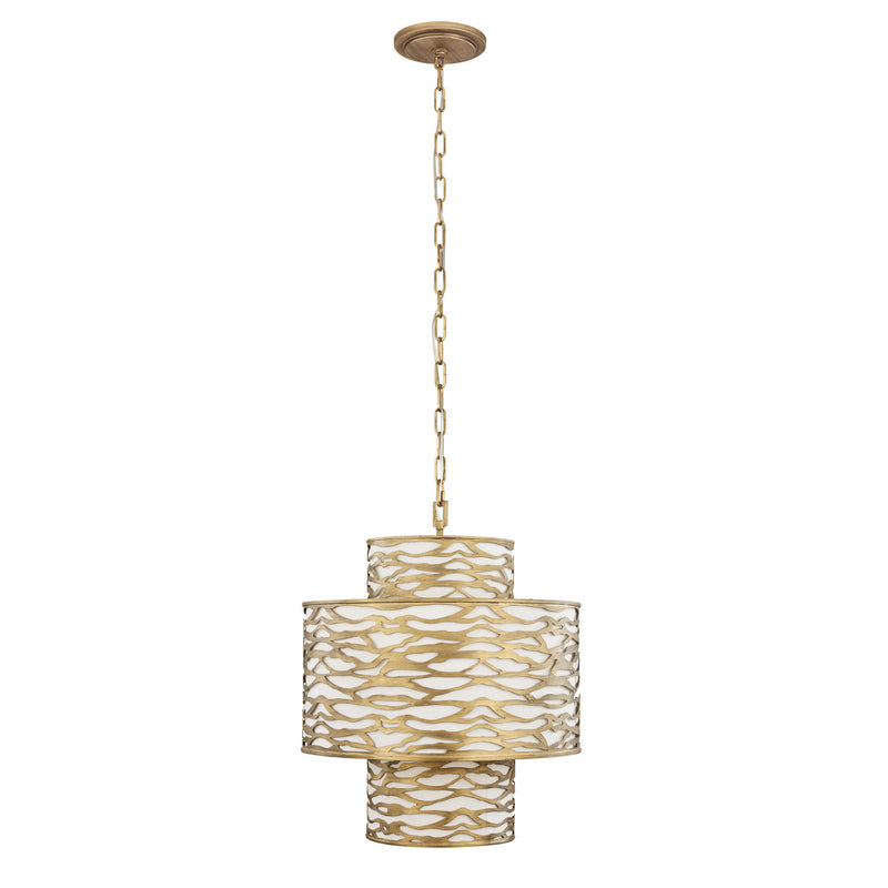 Varaluz 348P04HG Four Light Pendant, Havana Gold