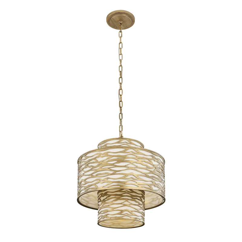 Varaluz 348P04HG Four Light Pendant, Havana Gold