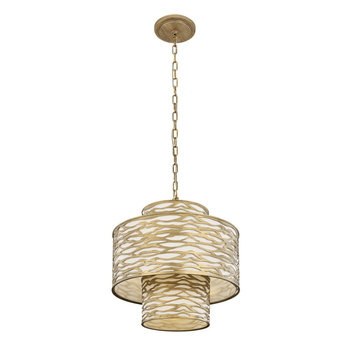 Varaluz 348P04HG Four Light Pendant, Havana Gold
