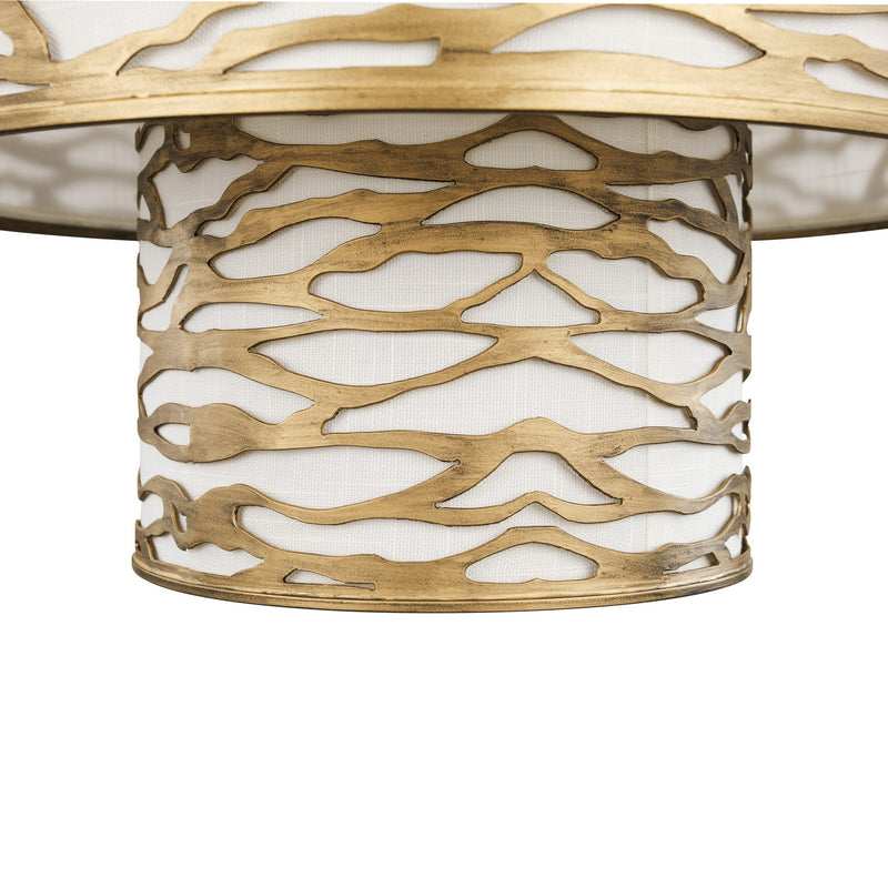 Varaluz 348P04HG Four Light Pendant, Havana Gold