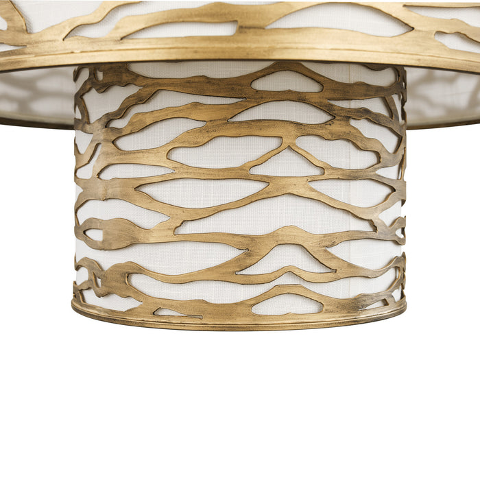 Varaluz 348P04HG Four Light Pendant, Havana Gold