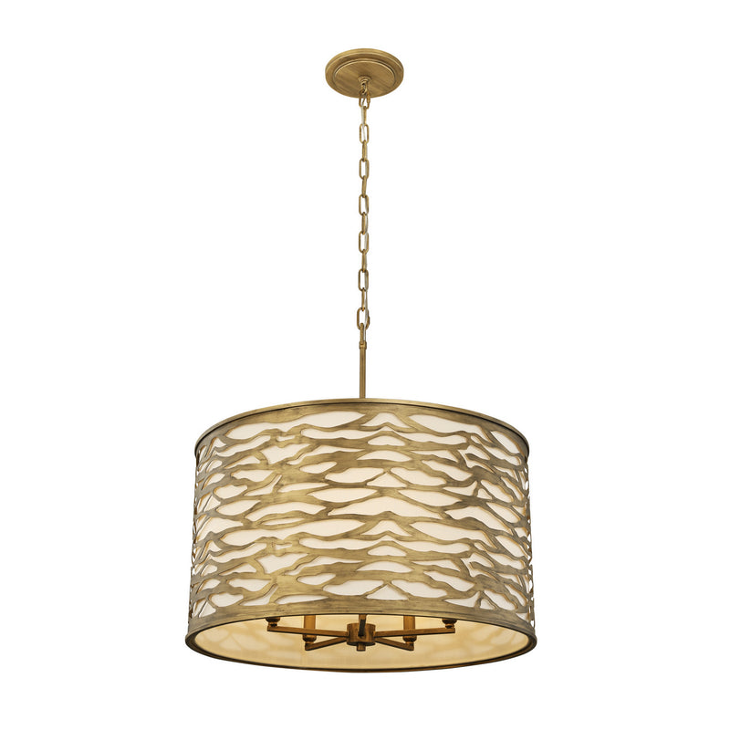 Varaluz 348P05HG Five Light Pendant, Havana Gold