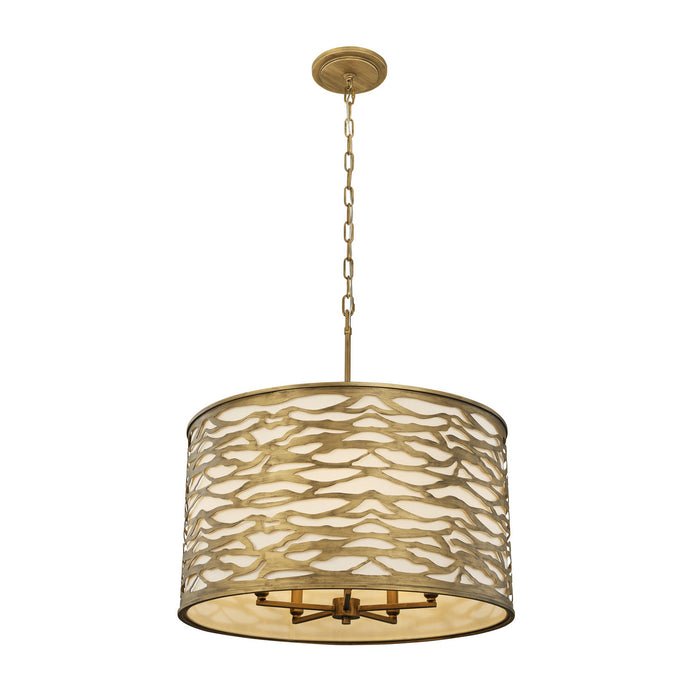 Varaluz 348P05HG Five Light Pendant, Havana Gold