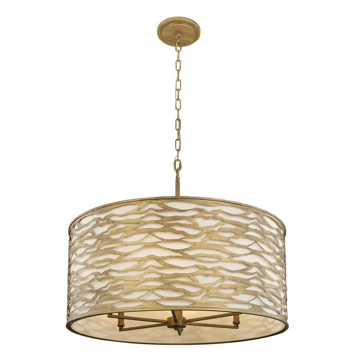 Varaluz 348P06HG Six Light Pendant, Havana Gold