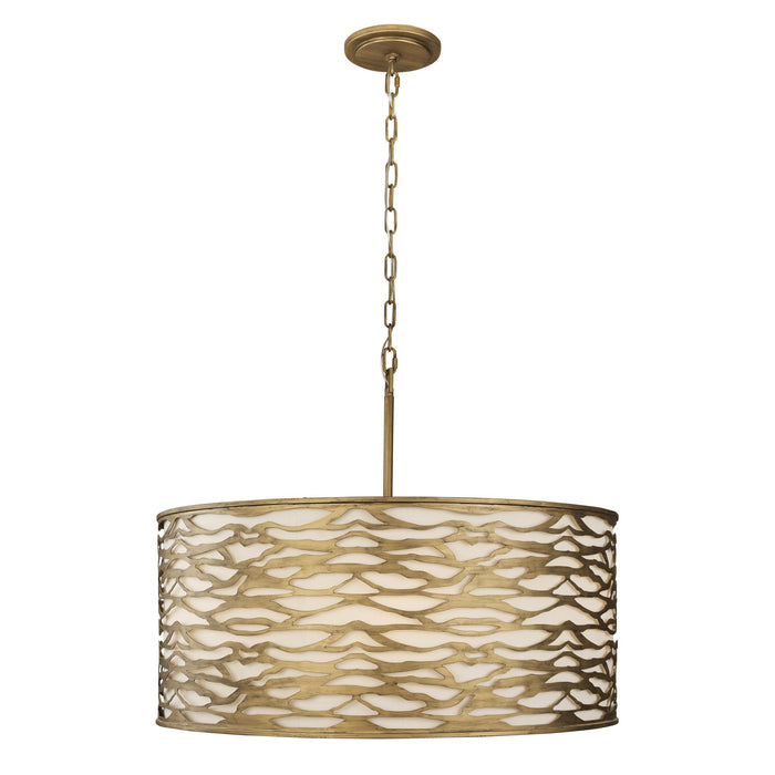 Varaluz 348P06HG Six Light Pendant, Havana Gold