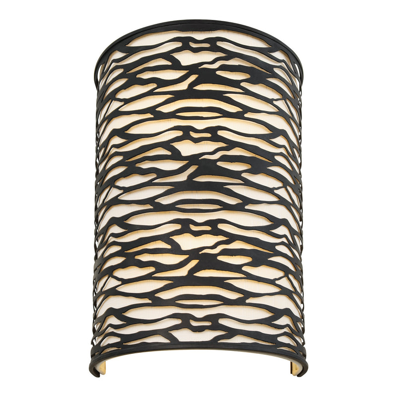 Varaluz 348W02CB Two Light Wall Sconce, Carbon Black