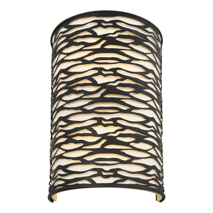Varaluz 348W02CB Two Light Wall Sconce, Carbon Black