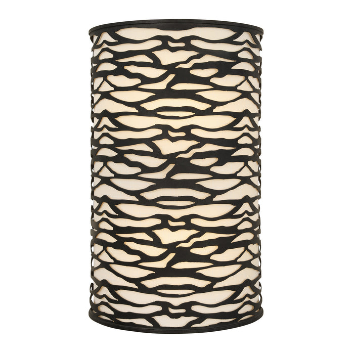 Varaluz 348W02CB Two Light Wall Sconce, Carbon Black
