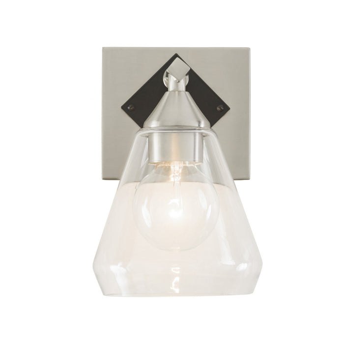 Varaluz 349B01BNMB One Light Bath, Brushed Nickel/Matte Black