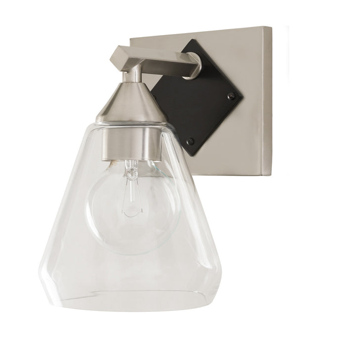 Varaluz 349B01BNMB One Light Bath, Brushed Nickel/Matte Black