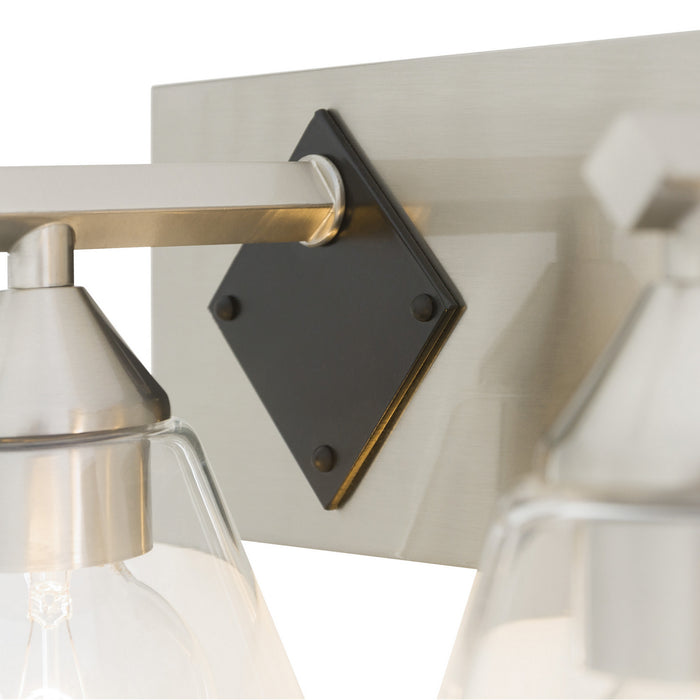 Varaluz 349B02BNMB Two Light Bath, Brushed Nickel/Matte Black