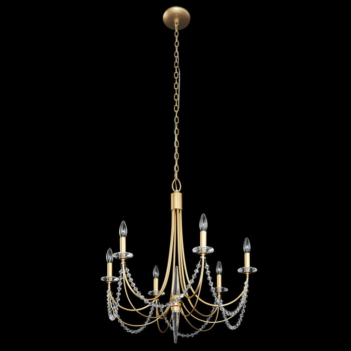 Varaluz 350C06FG Six Light Chandelier, French Gold