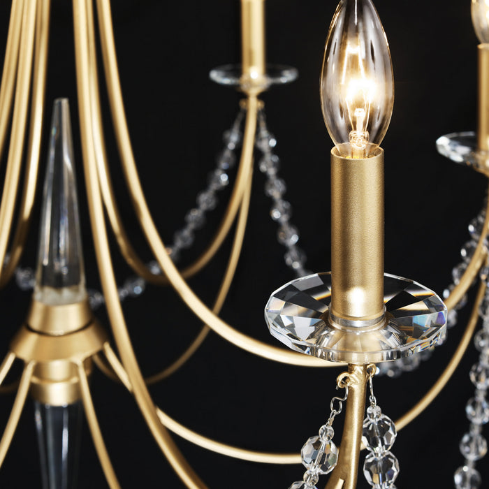 Varaluz 350C06FG Six Light Chandelier, French Gold