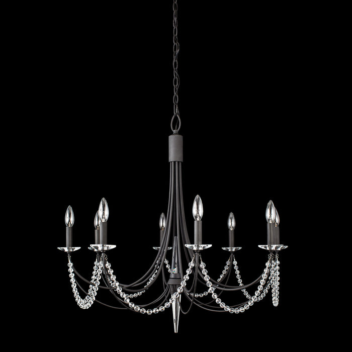 Varaluz 350C08CB Eight Light Chandelier, Carbon Black
