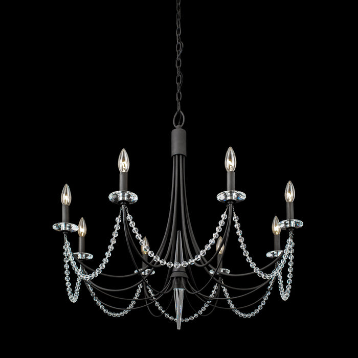 Varaluz 350C08CB Eight Light Chandelier, Carbon Black
