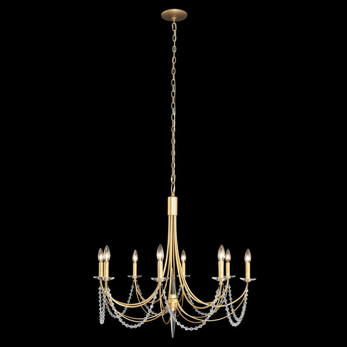 Varaluz 350C08FG Eight Light Chandelier, French Gold