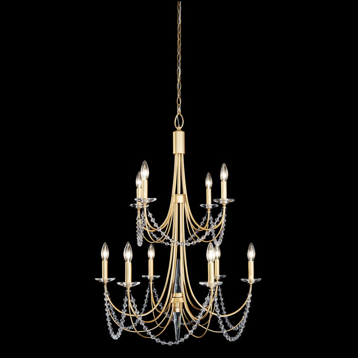 Varaluz 350C10FG Ten Light Chandelier, French Gold