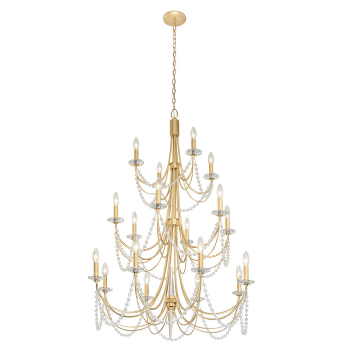Varaluz 350C18FG 18 Light Chandelier, French Gold