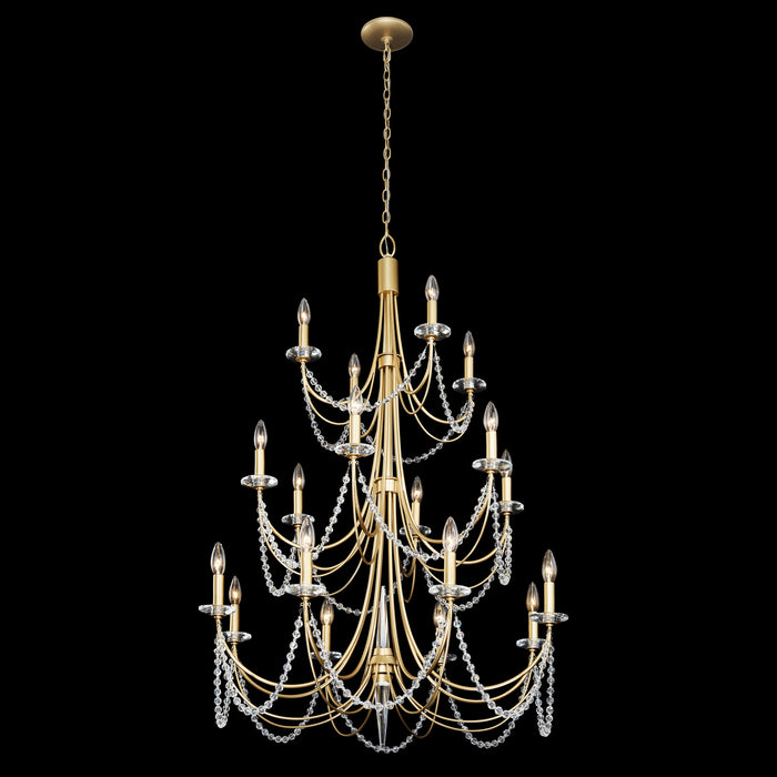 Varaluz 350C18FG 18 Light Chandelier, French Gold