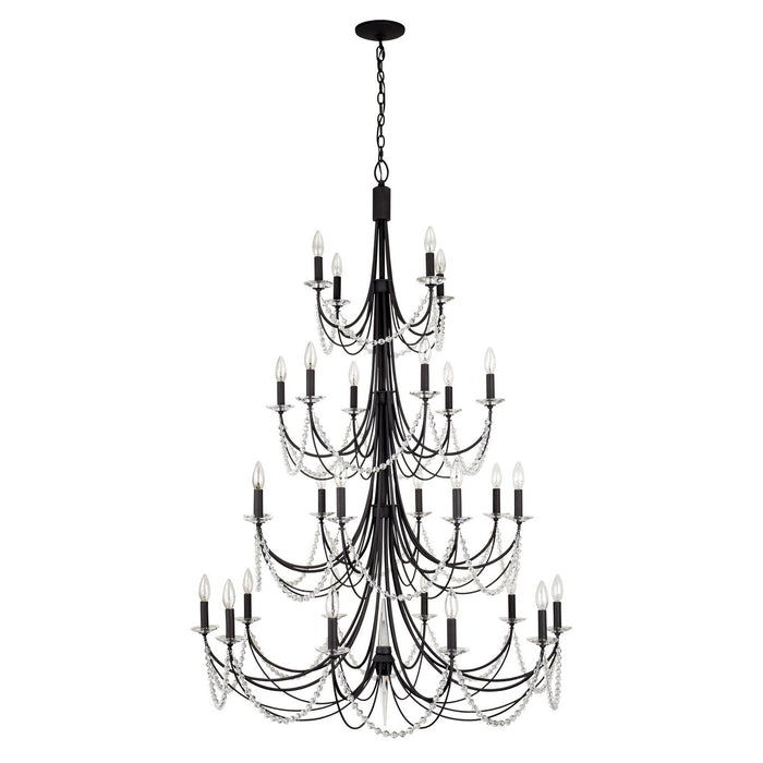 Varaluz 350C28CB 28 Light Chandelier, Carbon Black