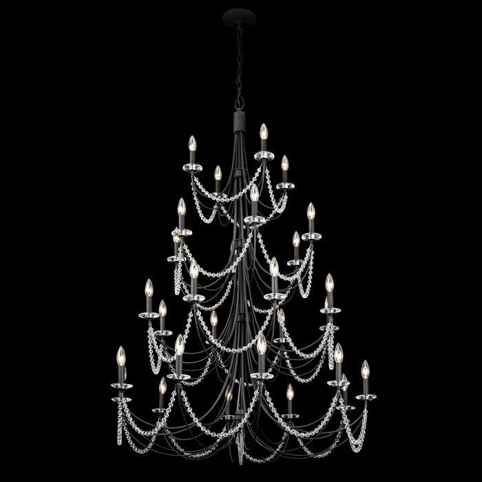 Varaluz 350C28CB 28 Light Chandelier, Carbon Black