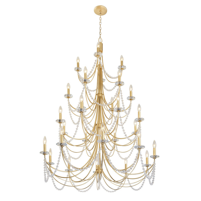 Varaluz 350C28FG 28 Light Chandelier, French Gold