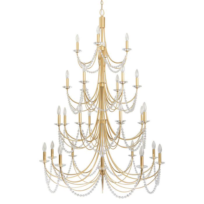 Varaluz 350C28FG 28 Light Chandelier, French Gold