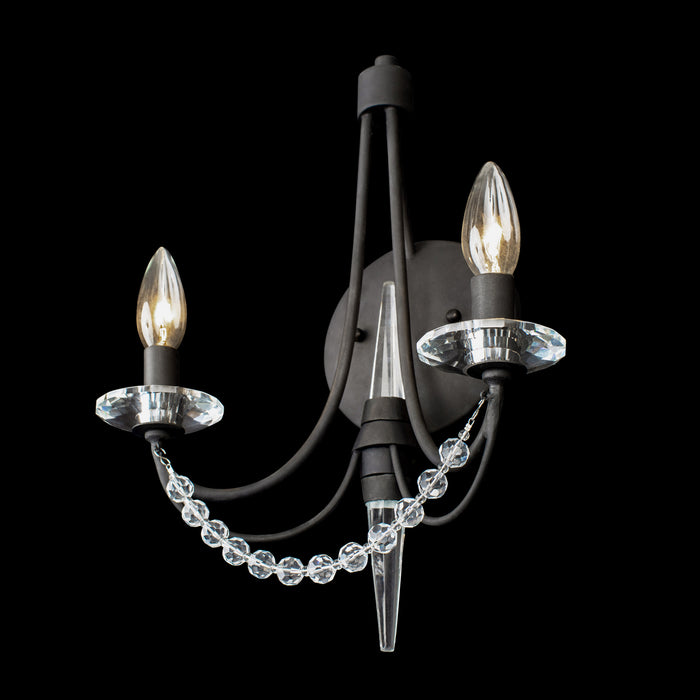Varaluz 350W02CB Two Light Wall Sconce, Carbon Black