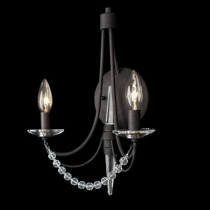 Varaluz 350W02CB Two Light Wall Sconce, Carbon Black