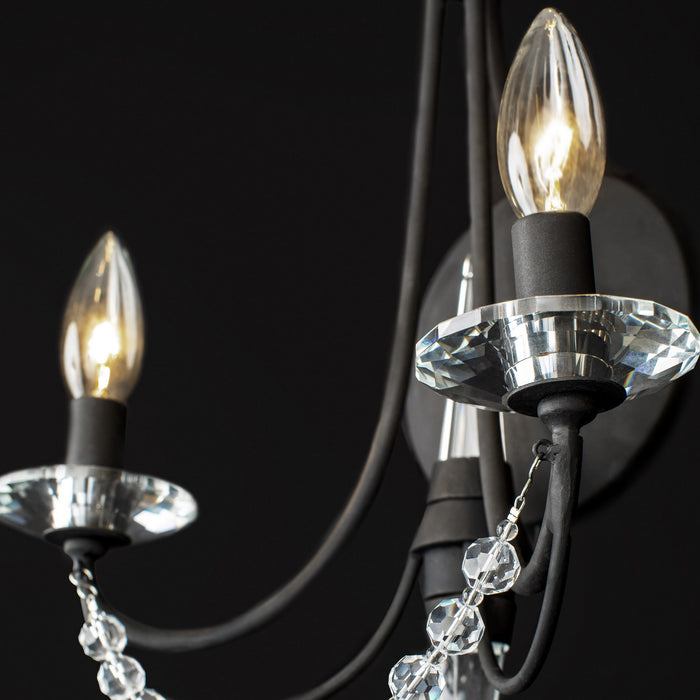 Varaluz 350W02CB Two Light Wall Sconce, Carbon Black