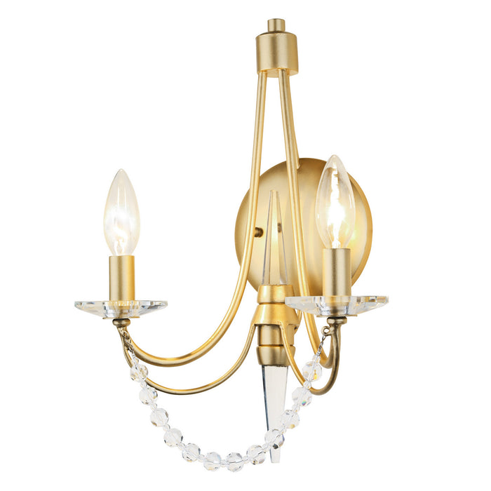 Varaluz 350W02FG Two Light Wall Sconce, French Gold