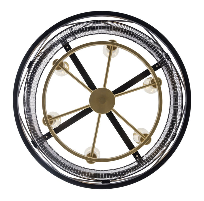 Varaluz 612620 Six Light Pendant, Warm Bronze/Gold