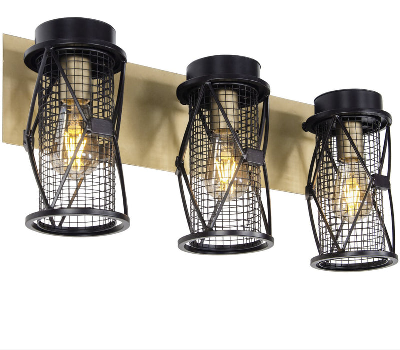 Varaluz 612650 Three Light Bath, Warm Bronze/Gold