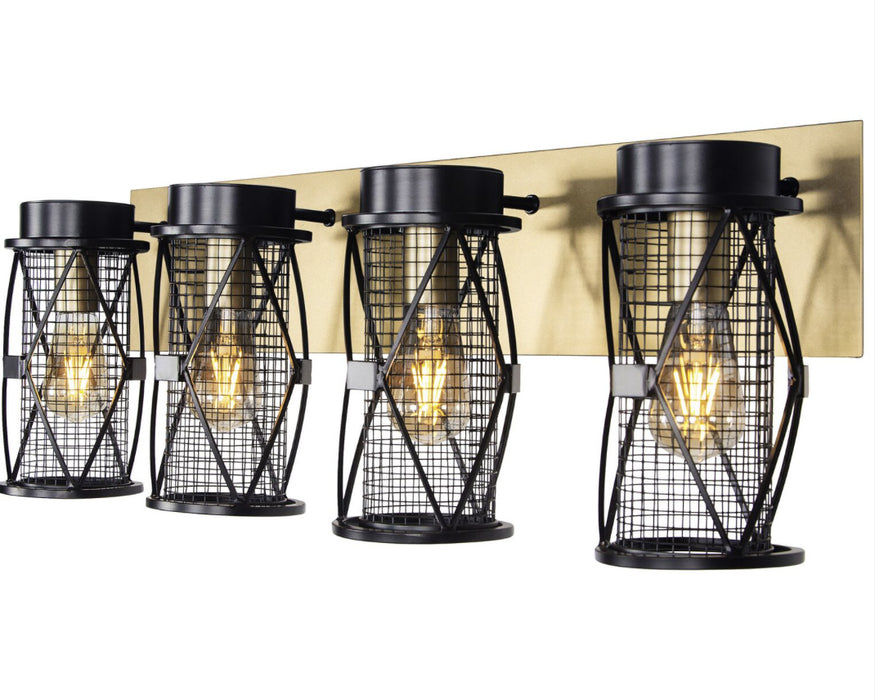Varaluz 612660 Four Light Bath, Warm Bronze/Gold