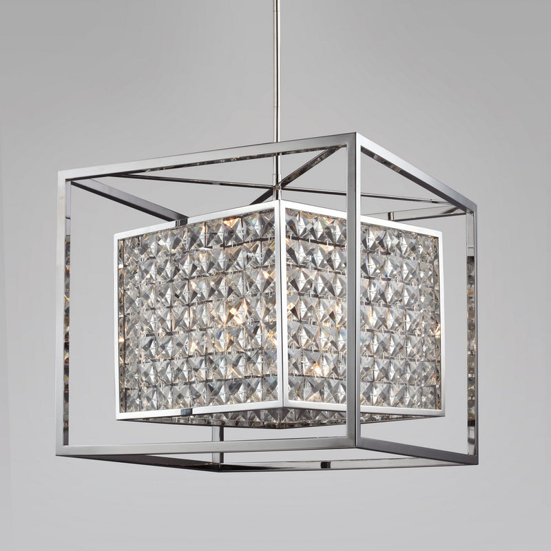 Zeev Lighting CD10070-6-SS Six Light Chandelier, Stainless Steel
