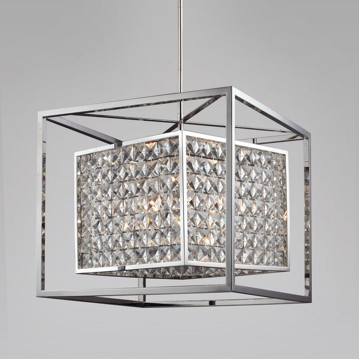 Zeev Lighting CD10070-6-SS Six Light Chandelier, Stainless Steel