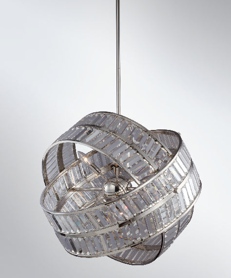 Zeev Lighting CD10072-8-PN Eight Light Chandelier, Polished Nickel