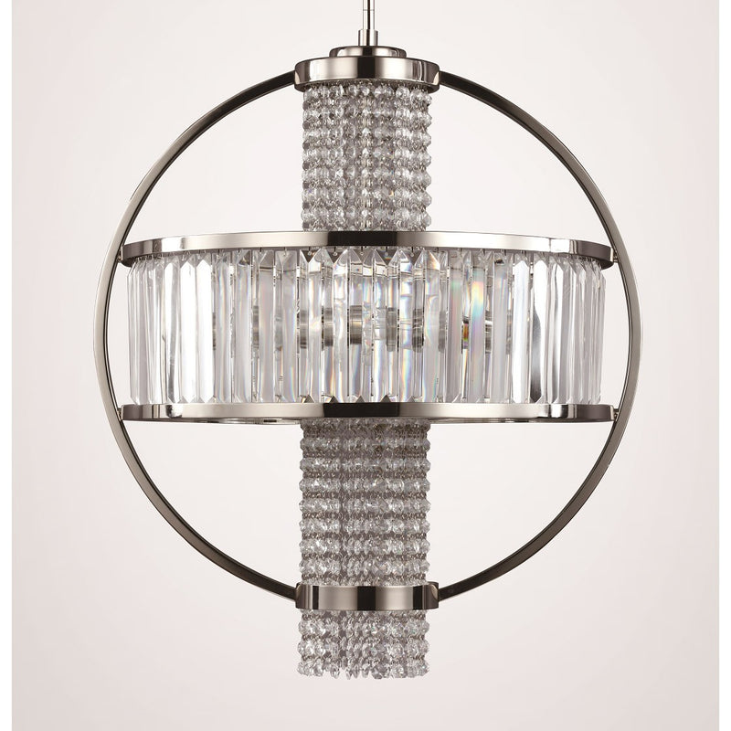 Zeev Lighting CD10073-4-PN Four Light Chandelier, Polished Nickel