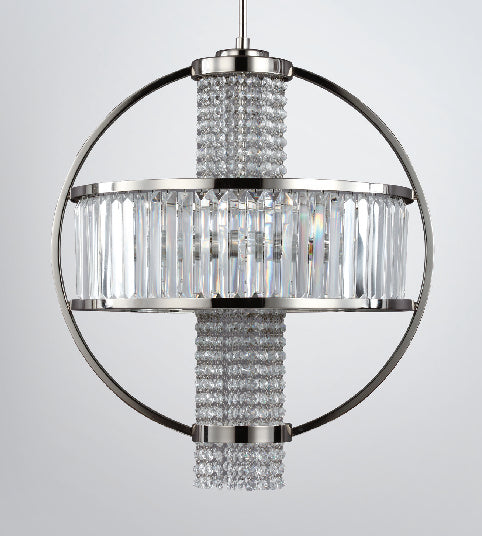 Zeev Lighting CD10073-4-PN Four Light Chandelier, Polished Nickel